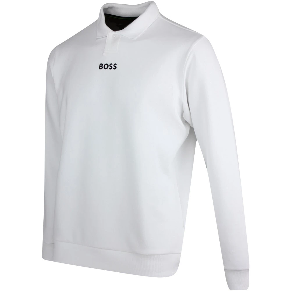 BOSS Golf Shirt - Pirax Gold LS Hybrid - Trianing White PS23 4 BOSS Golf Shirt - Pirax Gold LS Hybrid - Trianing White PS23 - Image 2