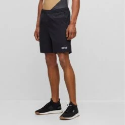 BOSS Golf Shorts - S_Match - Black FA23 12 BOSS Golf Shorts - S_Match - Black FA23 -Golf Fashion Shop boss golf shorts s match black fa23 hbeu50495836 001 350
