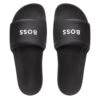 BOSS Golf Sliders - Reese Logo - Black FA23 -Golf Fashion Shop boss golf sliders reese logo black fa23 50498216 001