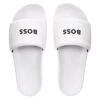 BOSS Golf Sliders - Reese Logo - Training White FA23 -Golf Fashion Shop boss golf sliders reese logo training white fa23 50498216 100