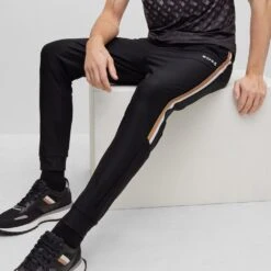 BOSS Golf Trousers - Hicon MB 1 - Black SP23 -Golf Fashion Shop boss golf trousers hicon mb 1 black sp23 50490663 001 d