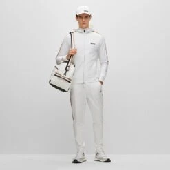 BOSS Golf Trousers - Hicon MB 1 - Training White SP23 -Golf Fashion Shop boss golf trousers hicon mb 1 training white sp23 50490663 100 f