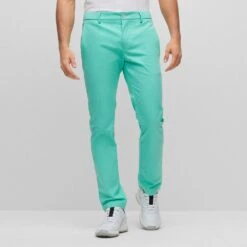 BOSS Golf Trousers - T_Rogan 2 Slim - Cockatoo SP23 -Golf Fashion Shop boss golf trousers t rogan 2 slim cockatoo sp23 50486128 340 o