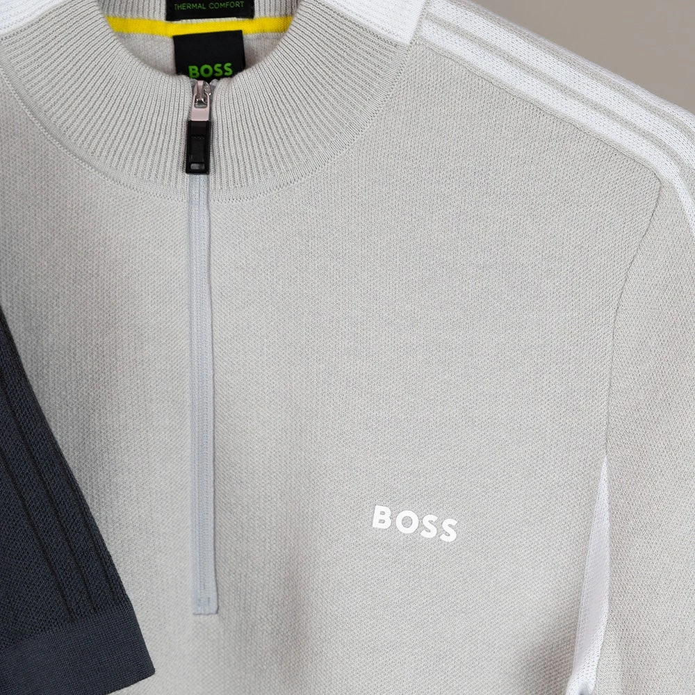 BOSS Golf Jumper - Zinos SS - Light Grey Melange FA23 12 BOSS Golf Jumper - Zinos SS - Light Grey Melange FA23 - Image 10