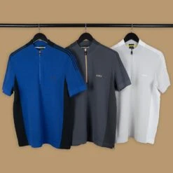 BOSS Golf Jumper - Zinos SS - Sodalite Blue FA23 -Golf Fashion Shop boss zinos short sleeve knitwear trio 2