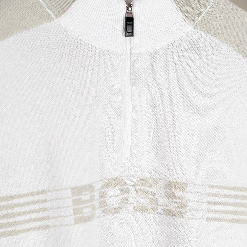 BOSS Golf Jumper - Zirros QZ - Training White FA23 8 BOSS Golf Jumper - Zirros QZ - Training White FA23 - Image 6