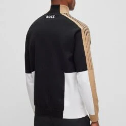 BOSS Golf Jumper - Zolkar Pro - Black FA23 -Golf Fashion Shop boss zolkar pro knit jumper black fa23 06