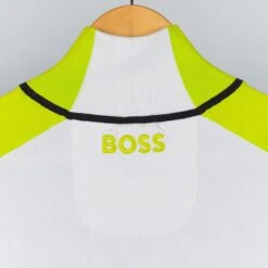 BOSS Golf Jumper - Zolko Pro QZ - Training White SP23 -Golf Fashion Shop boss zolko pro white black lime 3