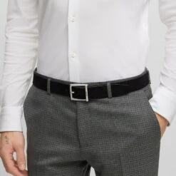 BOSS Golf Belt - Rudy-Sd Sz35 - Black FA23 -Golf Fashion Shop boss golf belt rudy sd sz35 black fa23 50471322 001 lifestyle