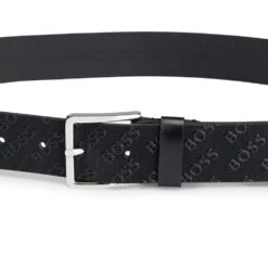 BOSS Golf Belt - Ther Tonal Logo Sz35 - Black FA23 -Golf Fashion Shop boss golf belt ther tonal logo sz35 black fa23 50496762 001 2