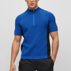 BOSS Golf Jumper - Zinos SS - Sodalite Blue FA23 -Golf Fashion Shop boss golf jumper zinos ss sodalite blue fa23 50499053 438 1