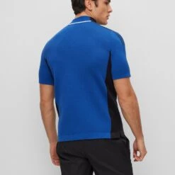BOSS Golf Jumper - Zinos SS - Sodalite Blue FA23 -Golf Fashion Shop boss golf jumper zinos ss sodalite blue fa23 50499053 438 2