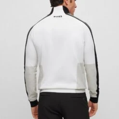 BOSS Golf Jumper - Zolkar Pro - Training White FA23 -Golf Fashion Shop boss golf jumper zolkar pro training white fa23 50493769 100 2
