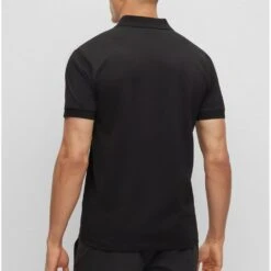 BOSS Golf Shirt - Paule 2 Slim - Black FA23 -Golf Fashion Shop boss golf shirt paule 2 slim black fa23 50494310 001 2