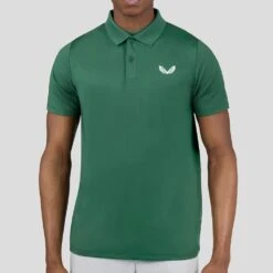 Castore Golf Shirt - Breathable Mesh Polo - Hunter Green SS23 -Golf Fashion Shop castore golf shirt breathable mesh polo hunter green ss23 cm0765 255 67