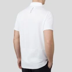 Castore Golf Shirt - Breathable Mesh Polo - White SS23 -Golf Fashion Shop castore golf shirt breathable mesh polo white ss23 cm0765 020 43