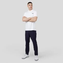 Castore Golf Shirt - Breathable Mesh Polo - White SS23 -Golf Fashion Shop castore golf shirt breathable mesh polo white ss23 cm0765 020 45