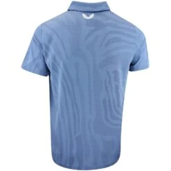 Castore Golf Shirt - Engineered Knit Polo - Horizon Blue SS23 -Golf Fashion Shop castore golf shirt engineered knit polo horizon blue ss23 cma30175 218 110