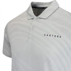 Castore Golf Shirt - Engineered Knit Polo - Mist Grey SS23 -Golf Fashion Shop castore golf shirt engineered knit polo mist grey ss23 cma30175 217 107
