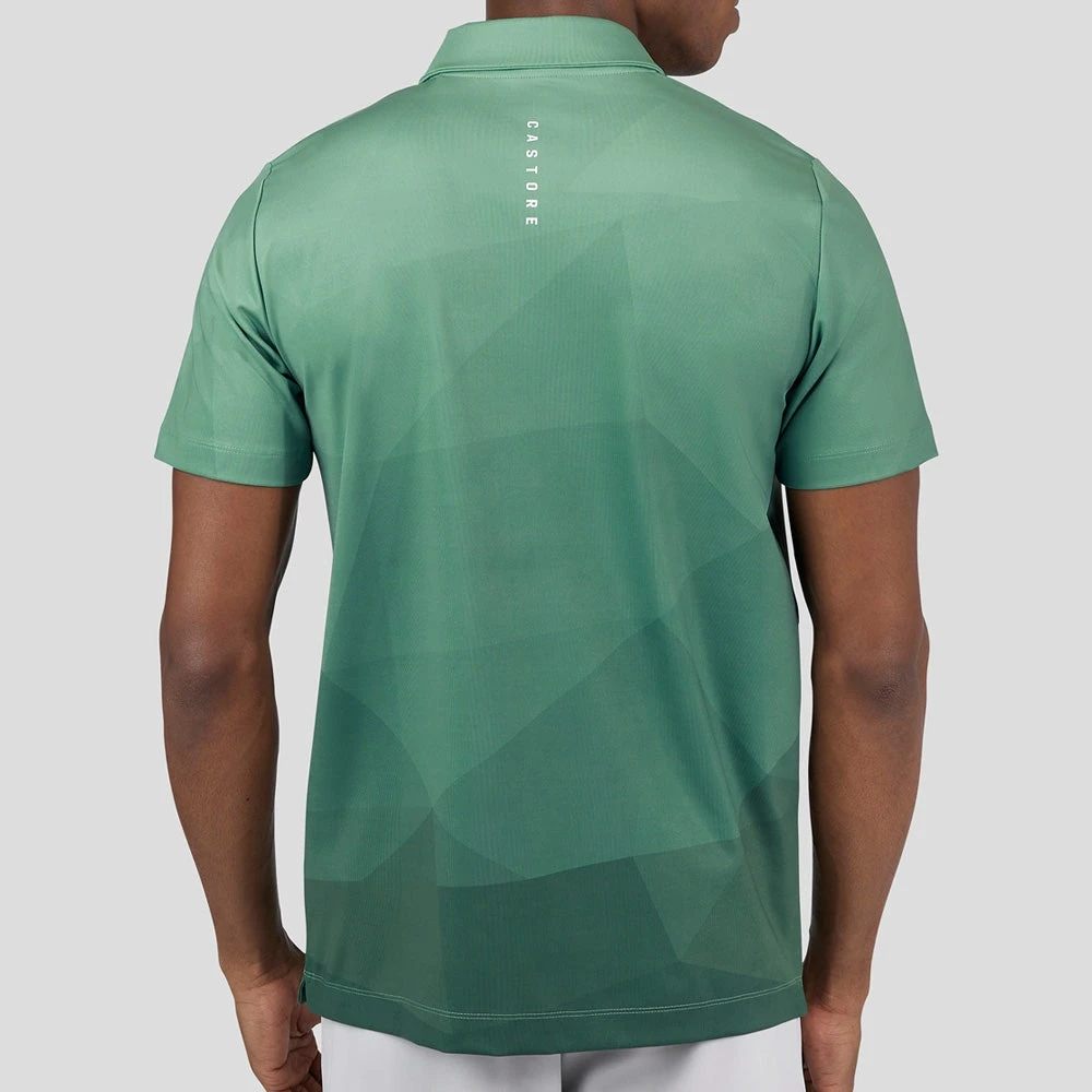Castore Golf Shirt - Geo Gradient Print Polo - Hunter Green SS23 8 Castore Golf Shirt - Geo Gradient Print Polo - Hunter Green SS23 - Image 6