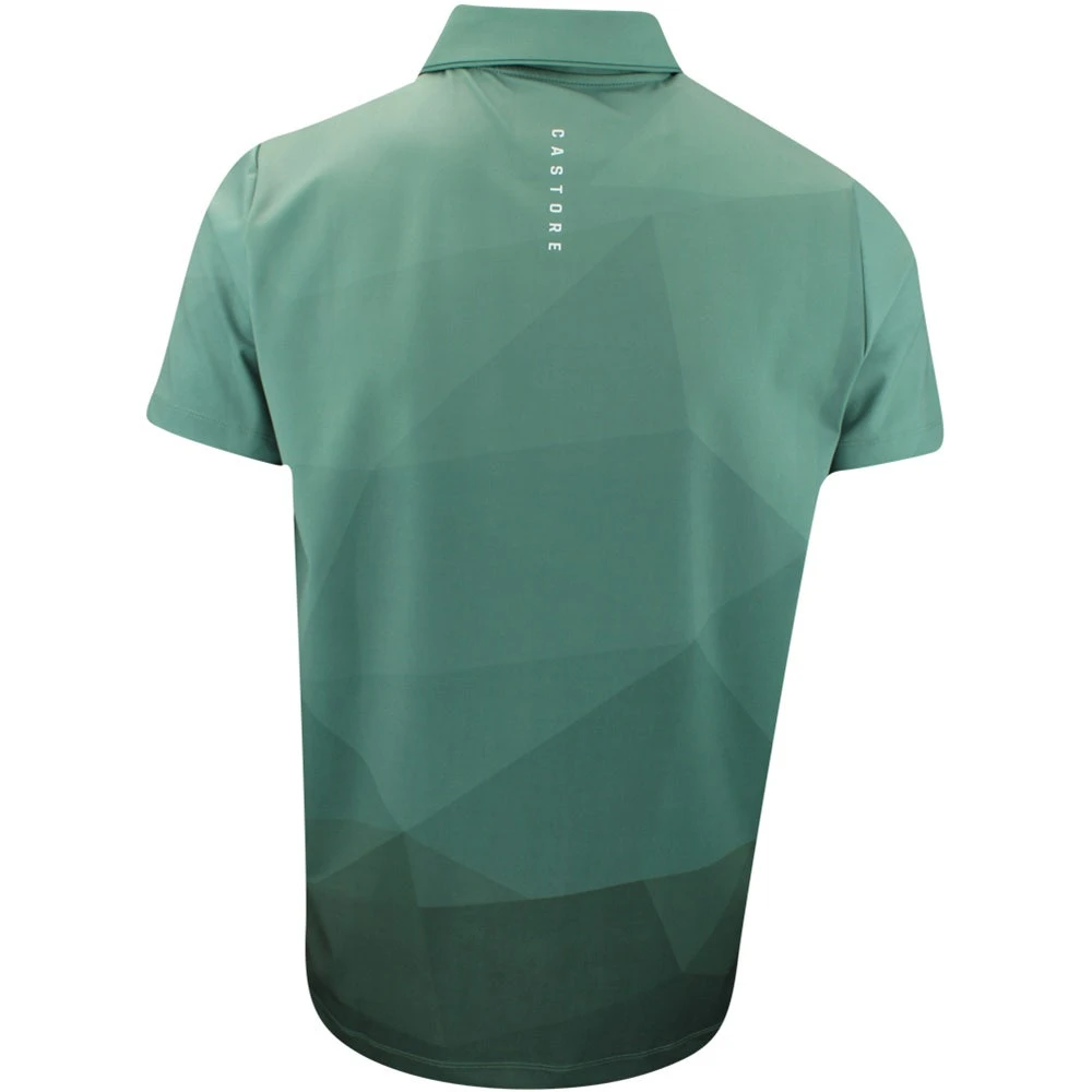 Castore Golf Shirt - Geo Gradient Print Polo - Hunter Green SS23 5 Castore Golf Shirt - Geo Gradient Print Polo - Hunter Green SS23 - Image 3