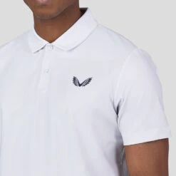 Castore Golf Shirt - Geo Gradient Print Polo - White SS23 -Golf Fashion Shop castore golf shirt geo gradient print polo white ss23 cma30363 020 92