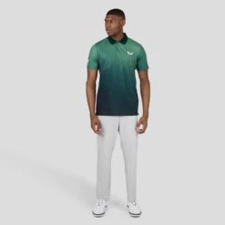 Castore Golf Shirt - Geo Stripe Print Polo - Hunter Green SS23 17 Castore Golf Shirt - Geo Stripe Print Polo - Hunter Green SS23 -Golf Fashion Shop castore golf shirt geo stripe print polo hunter green ss23 cma30176 255 70
