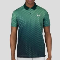 Castore Golf Shirt - Geo Stripe Print Polo - Hunter Green SS23 14 Castore Golf Shirt - Geo Stripe Print Polo - Hunter Green SS23 -Golf Fashion Shop castore golf shirt geo stripe print polo hunter green ss23 cma30176 255 71