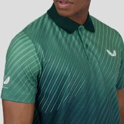 Castore Golf Shirt - Geo Stripe Print Polo - Hunter Green SS23 16 Castore Golf Shirt - Geo Stripe Print Polo - Hunter Green SS23 -Golf Fashion Shop castore golf shirt geo stripe print polo hunter green ss23 cma30176 255 72