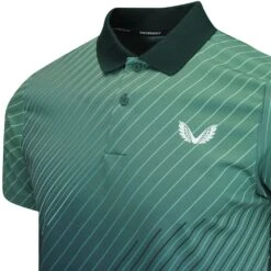 Castore Golf Shirt - Geo Stripe Print Polo - Hunter Green SS23 13 Castore Golf Shirt - Geo Stripe Print Polo - Hunter Green SS23 -Golf Fashion Shop castore golf shirt geo stripe print polo hunter green ss23 cma30176 255 97