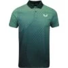 Castore Golf Shirt - Geo Stripe Print Polo - Hunter Green SS23