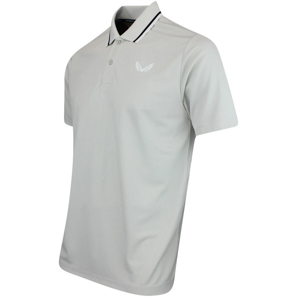Castore Golf Shirt - Tipped Performance Polo - Stone Grey SS23 4 Castore Golf Shirt - Tipped Performance Polo - Stone Grey SS23 - Image 2