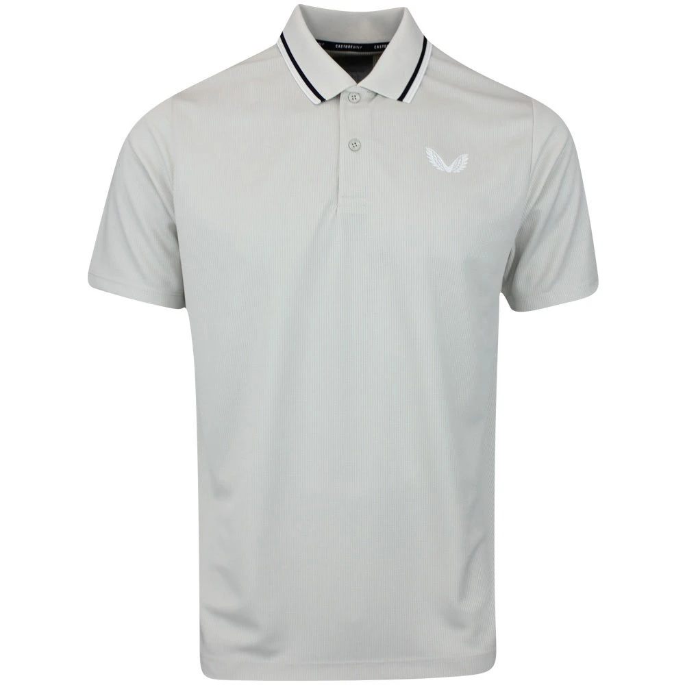 Castore Golf Shirt - Tipped Performance Polo - Stone Grey SS23 3 Castore Golf Shirt - Tipped Performance Polo - Stone Grey SS23