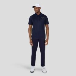 Castore Golf Shirt - Tonal Stripe Polo - Midnight Navy SS23 17 Castore Golf Shirt - Tonal Stripe Polo - Midnight Navy SS23 -Golf Fashion Shop castore golf shirt tonal stripe polo midnight navy ss23 cma30174 175 102