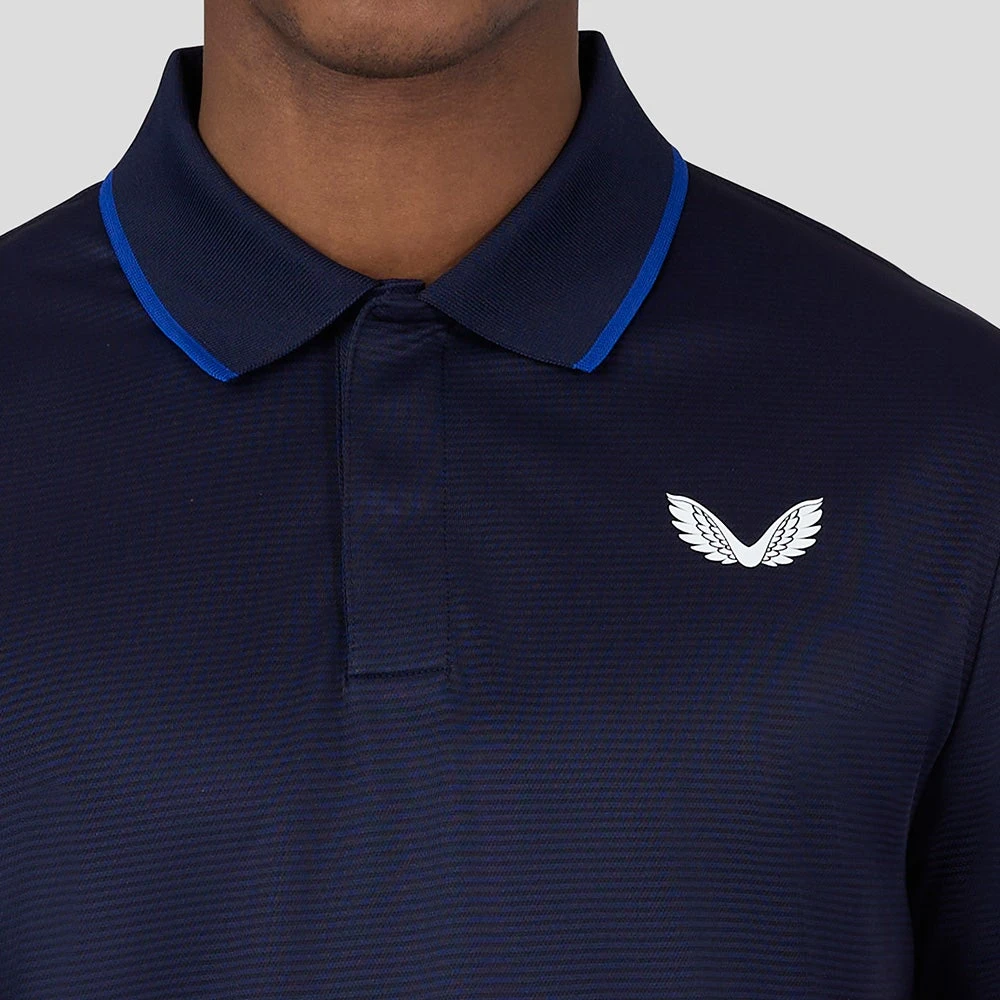 Castore Golf Shirt - Tonal Stripe Polo - Midnight Navy SS23 9 Castore Golf Shirt - Tonal Stripe Polo - Midnight Navy SS23 - Image 7