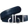 Druh Golf Belt - Crocodile Tour Leather - Navy 2023