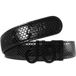 Druh Golf Belt - Snakeskin Tour Leather - Triple Black 2023