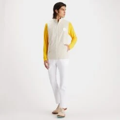 G/FORE Golf Gilet - Repeller Soft Shell Vest - Stone SP23 -Golf Fashion Shop g fore golf gilet repeller soft shell vest stone sp23 g4ma23o06 stn f