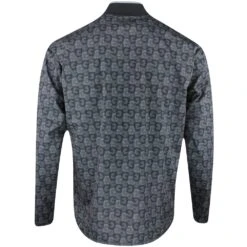 G/FORE Golf Jacket - Printed G's QZ Hybrid - Onyx SP23 -Golf Fashion Shop g fore golf jacket printed g s qz hybrid onyx sp23 g4ms23o37 onyx 33