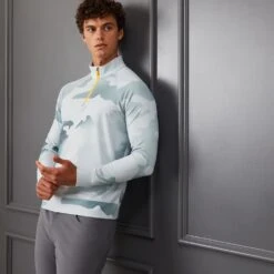 G/FORE Golf Pullover - Gradient Camo Mid - Nimbus SP23 -Golf Fashion Shop g fore golf pullover tour gradient camo mid nimbus sp23 g4ms23k064 nimbs d