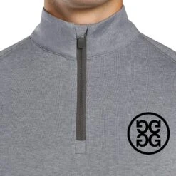 G/FORE Golf Pullover - TOUR Luxe Staple Mid - Htr Grey SP23 18 G/FORE Golf Pullover - TOUR Luxe Staple Mid - Htr Grey SP23 -Golf Fashion Shop g fore golf pullover tour luxe staple ss22 01c