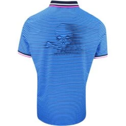 G/FORE Golf Shirt - 3D Skull & Tee's 3D Tech Jersey - Racer Blue AW23 -Golf Fashion Shop g fore golf shirt 3d skull tee s 3d tech jersey racer blue aw23 g4mf23k061a racer 58