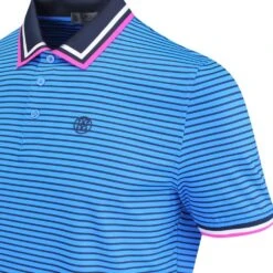 G/FORE Golf Shirt - 3D Skull & Tee's 3D Tech Jersey - Racer Blue AW23 -Golf Fashion Shop g fore golf shirt 3d skull tee s 3d tech jersey racer blue aw23 g4mf23k061a racer 59