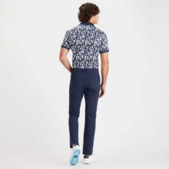 G/FORE Golf Shirt - Blossom Floral Polo - Twilight SP23 -Golf Fashion Shop g fore golf shirt blossom floral polo twilight sp23 g4ms23k061 twlt d