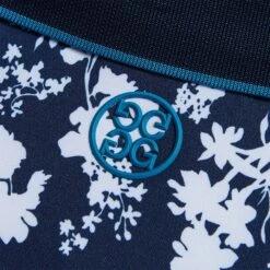 G/FORE Golf Shirt - Blossom Floral Polo - Twilight SP23 -Golf Fashion Shop g fore golf shirt blossom floral polo twilight sp23 g4ms23k061 twlt e