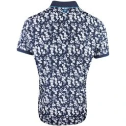 G/FORE Golf Shirt - Blossom Floral Polo - Twilight SP23 -Golf Fashion Shop g fore golf shirt blossom floral polo twilight sp23 g4ms23k061 twlt r