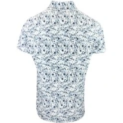 G/FORE Golf Shirt - Botanic Garden Tech Jersey - Ink AW23 -Golf Fashion Shop g fore golf shirt botanic garden tech jersey ink aw23 g4mf23k060a ink 90