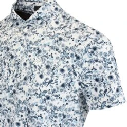 G/FORE Golf Shirt - Botanic Garden Tech Jersey - Ink AW23 -Golf Fashion Shop g fore golf shirt botanic garden tech jersey ink aw23 g4mf23k060a ink 91