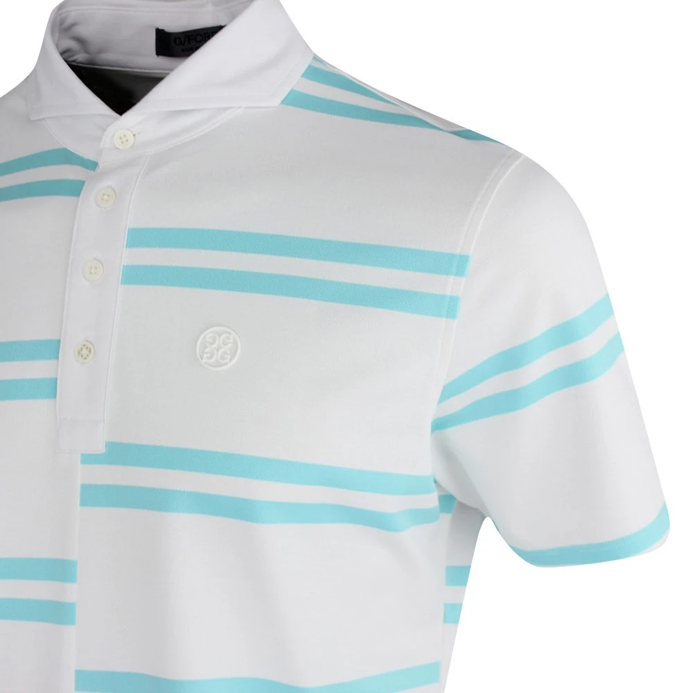 G/FORE Golf Shirt - Offset Stripe Polo - Sardinia SP23 6 G/FORE Golf Shirt - Offset Stripe Polo - Sardinia SP23 - Image 4