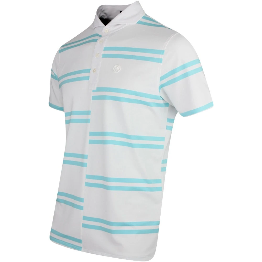 G/FORE Golf Shirt - Offset Stripe Polo - Sardinia SP23 4 G/FORE Golf Shirt - Offset Stripe Polo - Sardinia SP23 - Image 2